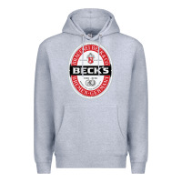 Heather Grey Beck’s-Dark Premium Hoodie - SnappyArt