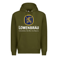 Army Green lowenbrau Premium Hoodie - SnappyArt