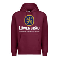 Burgundy lowenbrau Premium Hoodie - SnappyArt
