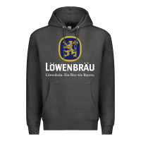 Charcoal Heather lowenbrau Premium Hoodie - SnappyArt