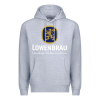 Heather Grey lowenbrau Premium Hoodie - SnappyArt
