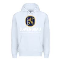 White lowenbrau Premium Hoodie - SnappyArt