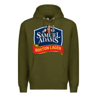 Army Green samuel adams Premium Hoodie - SnappyArt