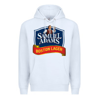 White samuel adams Premium Hoodie - SnappyArt