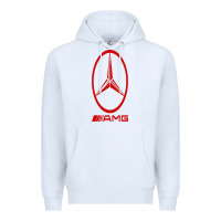 White amg Premium Hoodie - SnappyArt