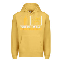 Antique Gold mens my dad is a drummer your dad not drum player father's day t shirt Premium Hoodie - SnappyArt