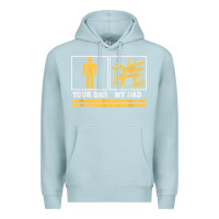 Blue Mist mens my dad is a drummer your dad not drum player father's day t shirt Premium Hoodie - SnappyArt