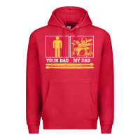 Cardinal mens my dad is a drummer your dad not drum player father's day t shirt Premium Hoodie - SnappyArt