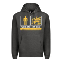 Charcoal Heather mens my dad is a drummer your dad not drum player father's day t shirt Premium Hoodie - SnappyArt