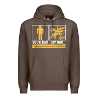 Coffee mens my dad is a drummer your dad not drum player father's day t shirt Premium Hoodie - SnappyArt