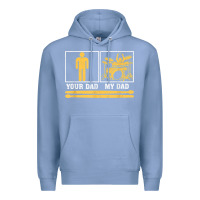 Colony Blue mens my dad is a drummer your dad not drum player father's day t shirt Premium Hoodie - SnappyArt