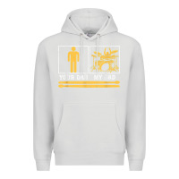 Dove Grey mens my dad is a drummer your dad not drum player father's day t shirt Premium Hoodie - SnappyArt