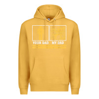 Mustard mens my dad is a drummer your dad not drum player father's day t shirt Premium Hoodie - SnappyArt