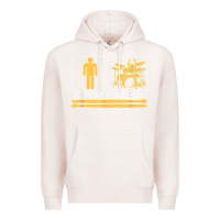 Pale Pink mens my dad is a drummer your dad not drum player father's day t shirt Premium Hoodie - SnappyArt