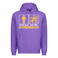 Purple mens my dad is a drummer your dad not drum player father's day t shirt Premium Hoodie - SnappyArt