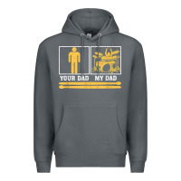 Rock mens my dad is a drummer your dad not drum player father's day t shirt Premium Hoodie - SnappyArt