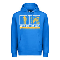 True Royal mens my dad is a drummer your dad not drum player father's day t shirt Premium Hoodie - SnappyArt
