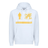 White mens my dad is a drummer your dad not drum player father's day t shirt Premium Hoodie - SnappyArt