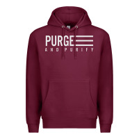 Burgundy Purge And Purify Graphic Premium Hoodie - SnappyArt