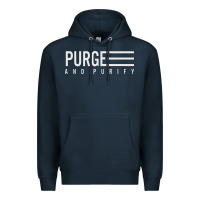 Navy Purge And Purify Graphic Premium Hoodie - SnappyArt