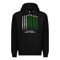 Black pakistan air force shirt   pakistani flag men women kids t shirt Premium Hoodie - SnappyArt