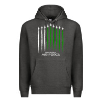 Charcoal Heather pakistan air force shirt   pakistani flag men women kids t shirt Premium Hoodie - SnappyArt