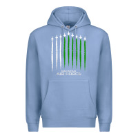 Colony Blue pakistan air force shirt   pakistani flag men women kids t shirt Premium Hoodie - SnappyArt