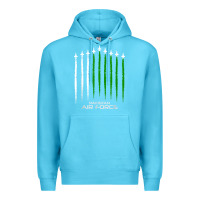 Ocean Blue pakistan air force shirt   pakistani flag men women kids t shirt Premium Hoodie - SnappyArt