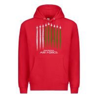 Red pakistan air force shirt   pakistani flag men women kids t shirt Premium Hoodie - SnappyArt