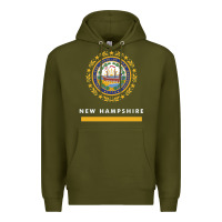 Army Green new hampshire state flag new Premium Hoodie - SnappyArt