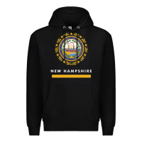 Black new hampshire state flag new Premium Hoodie - SnappyArt