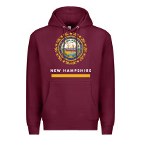 Burgundy new hampshire state flag new Premium Hoodie - SnappyArt