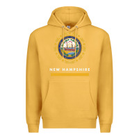 Mustard new hampshire state flag new Premium Hoodie - SnappyArt