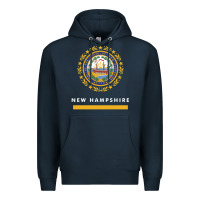Navy new hampshire state flag new Premium Hoodie - SnappyArt