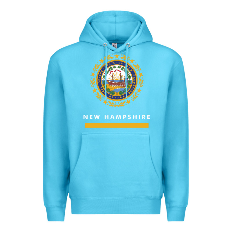 New Hampshire State Flag New Premium Hoodie by SnappyArt | Teevron