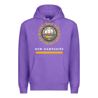 Purple new hampshire state flag new Premium Hoodie - SnappyArt