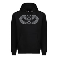 Black Air Force Civil Engineer Badge Premium Hoodie - SnappyArt