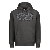 Charcoal Heather Air Force Civil Engineer Badge Premium Hoodie - SnappyArt