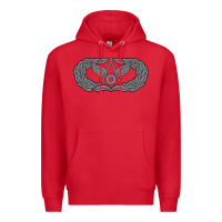 Red Air Force Civil Engineer Badge Premium Hoodie - SnappyArt