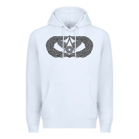 White Air Force Civil Engineer Badge Premium Hoodie - SnappyArt