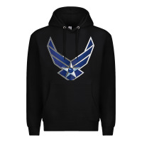 Black US Air Force USAF Premium Hoodie - SnappyArt