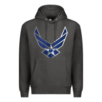 Charcoal Heather US Air Force USAF Premium Hoodie - SnappyArt