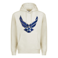 Oatmeal Heather US Air Force USAF Premium Hoodie - SnappyArt