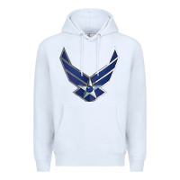 White US Air Force USAF Premium Hoodie - SnappyArt