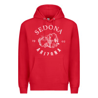 Red womens sedona arizona t shirt sedona az vintage arizona vacation v nec Premium Hoodie - SnappyArt