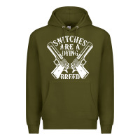 Army Green Snitches Are A Dying Breed Motorcycle Biker Gun Premium Hoodie - SnappyArt