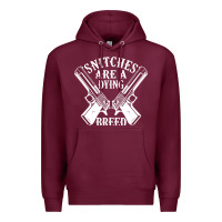 Burgundy Snitches Are A Dying Breed Motorcycle Biker Gun Premium Hoodie - SnappyArt