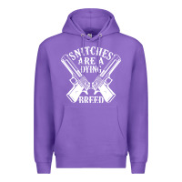 Purple Snitches Are A Dying Breed Motorcycle Biker Gun Premium Hoodie - SnappyArt