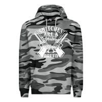 Slate Camo Snitches Are A Dying Breed Motorcycle Biker Gun Premium Hoodie - SnappyArt