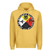 Antique Gold native american medicine wheel, mitakuye oyasin t shirt Premium Hoodie - SnappyArt